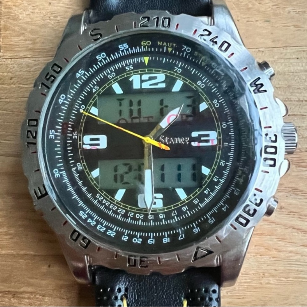 Stauer Men's Centurion Hybrid Watch Dual Analog & Digital Watch